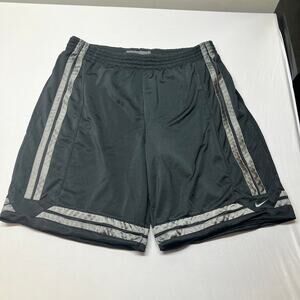 Nike 10" Reversible Basketball Shorts Men's XL Black Silver Vintage Y2K
